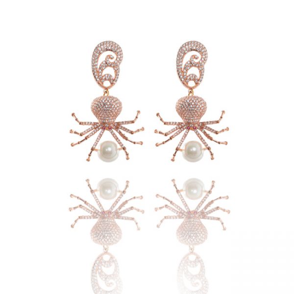 Gold Spider earrings Sahar BMD