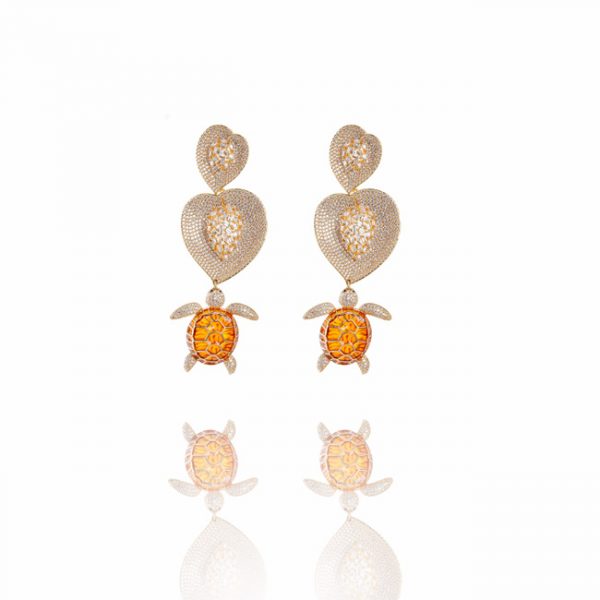 Turtle in Love earrings Sahar BMD